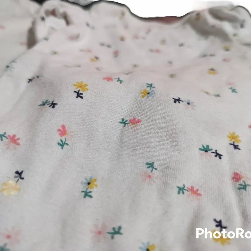 Baby Girl Floral Pink Bodysuit Set, Newborn